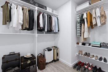Abundant closet space